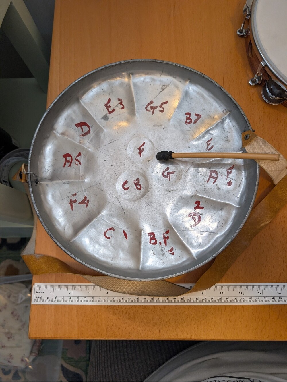 2201 - Steel Tongue Drum Handpan with Mallet and Strap
